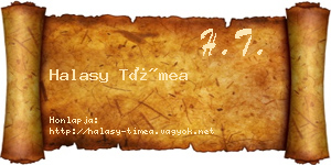 Halasy Tímea névjegykártya